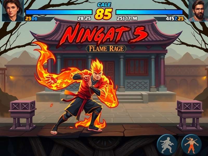 Ninja Flame Rage gameplay screenshot